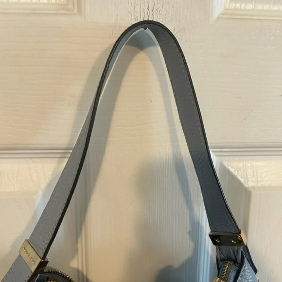 Michael Kors Sky Blue Pebbled Leather Bedford Hobo Shoulder Bag - Picture 5 of 8